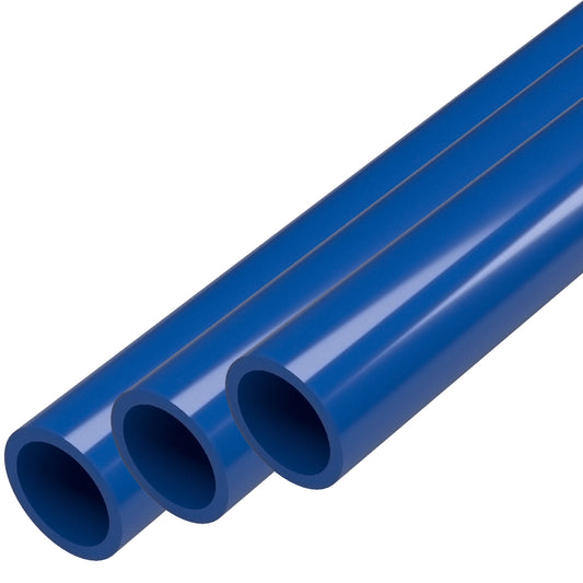 1/2 Size Furniture Grade PVC Pipe, 40, Blue (3-Pack)