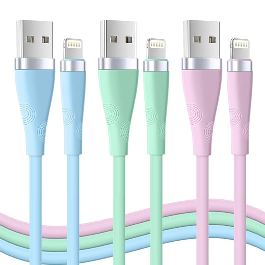 [Apple MFi Certified] iPhone Charger Cord 6ft 3Pack USB Lightning Cable Fast Charging cable Compatible with iPhone