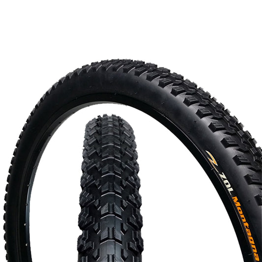 Zol Montagna Mtb Mountain Wire Bike Bicycle Tire 27.5x2.125 Black (2 pcs)